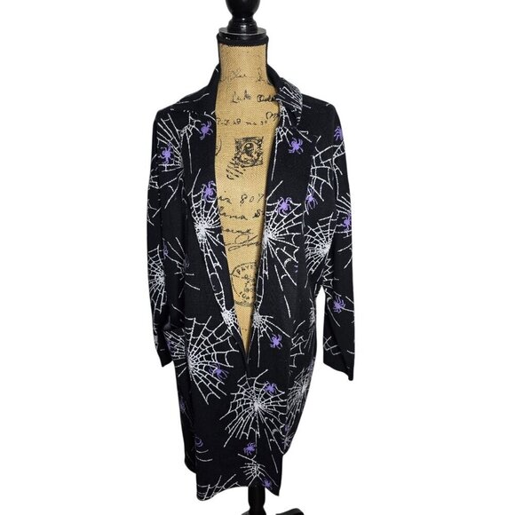 Modcloth Sweaters - ❤️Modcloth The Wonderful Webs We Weave Halloween Sweater Goth Cardigan